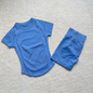 Gym Shirt Shorts 2-Piece Gym Set Women Seamless Raglan Sleeve Top And 4.5" Ribbed Waistband Shorts Fitness 2pcs Workout Set