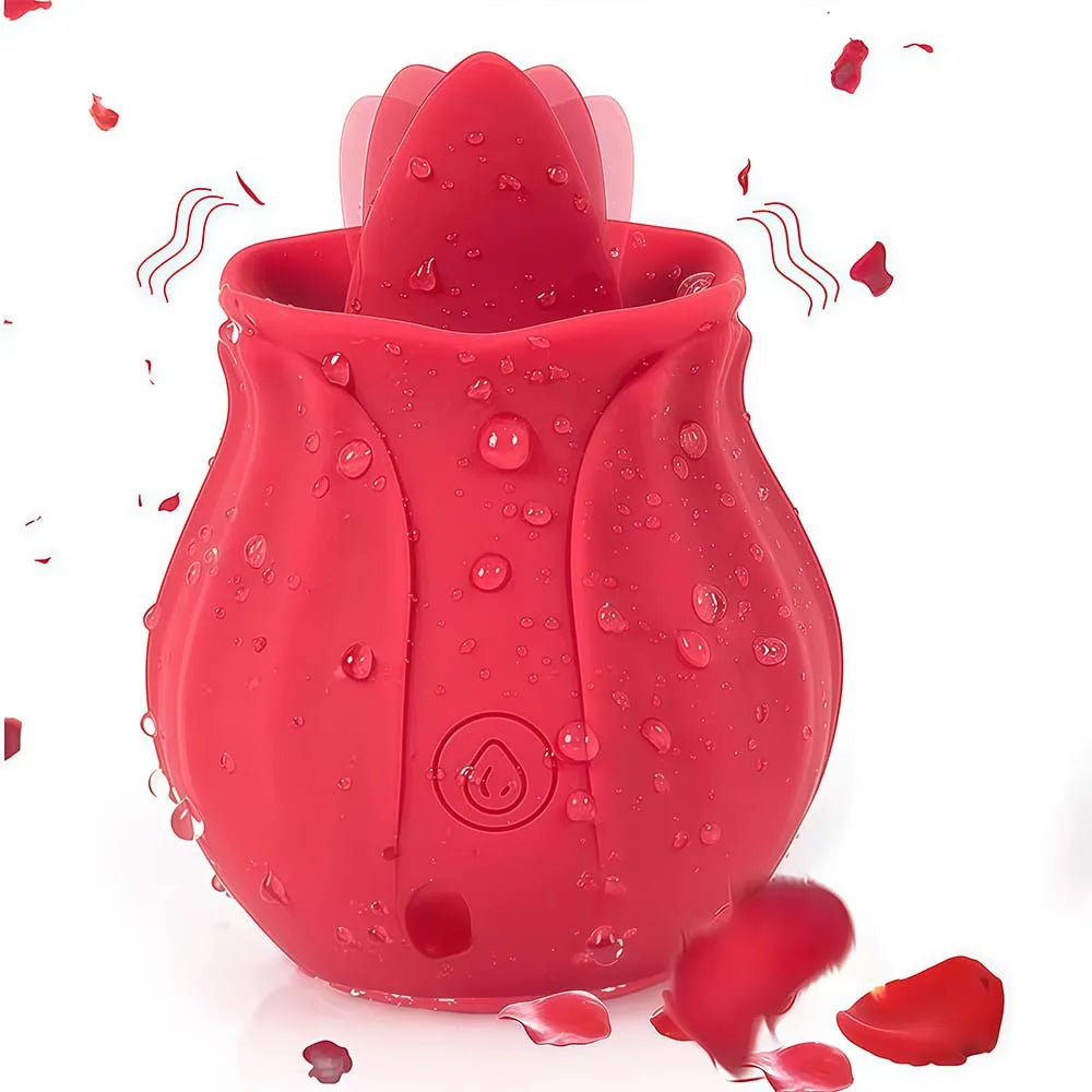 Rose-Sucking Vibrator for Women Nipple Massager Clitoral Vacuum Stimulator Vibrating Female Masturbator Sex Toys for Adults