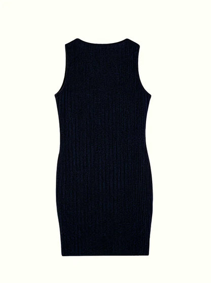 Fashionable Temperament, Double-Sided Pocket Slim Fit Short Sleeved Dress