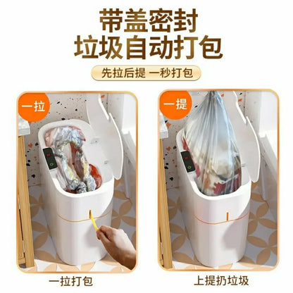 Induction Smart Food Waste Disposer Trash Can Household Open Lid Electric Silent Trash Can