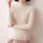 New Women's Sweater 100% Pure Cashmere High Neck Knitted Pullover Korean Version Slim Fit Hot Selling Fashionable Sweater