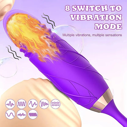 Powerful Rose 3in1 Women Sucking Vibrator Vagina Stimulator Massager Nipple Oral Massager Female Massager Sex Toys