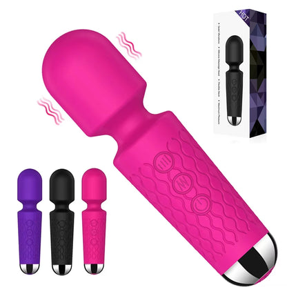 AV Vibrator Wand Personal Massager Clit Stimulator Sex Toy for Women 20 Patterns 8 Speeds Rechargeable Mini Vibrators Adult Toys