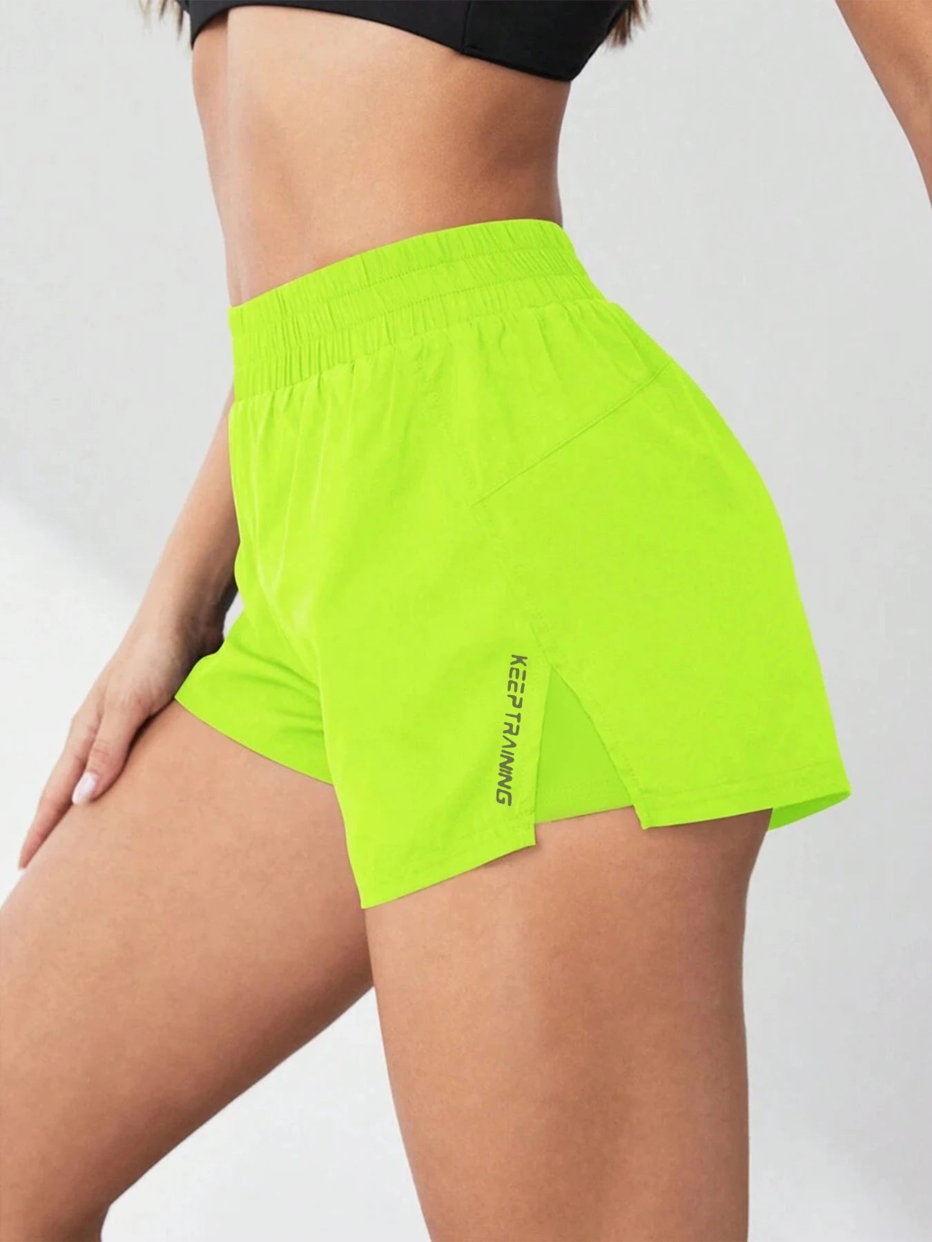 2026 New Style Faux Two-Piece Anti-Exposure Yoga Shorts Sports Shorts Running Fitness Tennis Casual Basic Sports Pants Women's