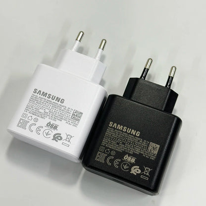 45W Original Samsung Charger Fast Charge Type C Adapter 1.5M Cable for Galaxy S26 S25 Ultra S24 S23 S22 S21 A57 A56 A55 A54 Tab