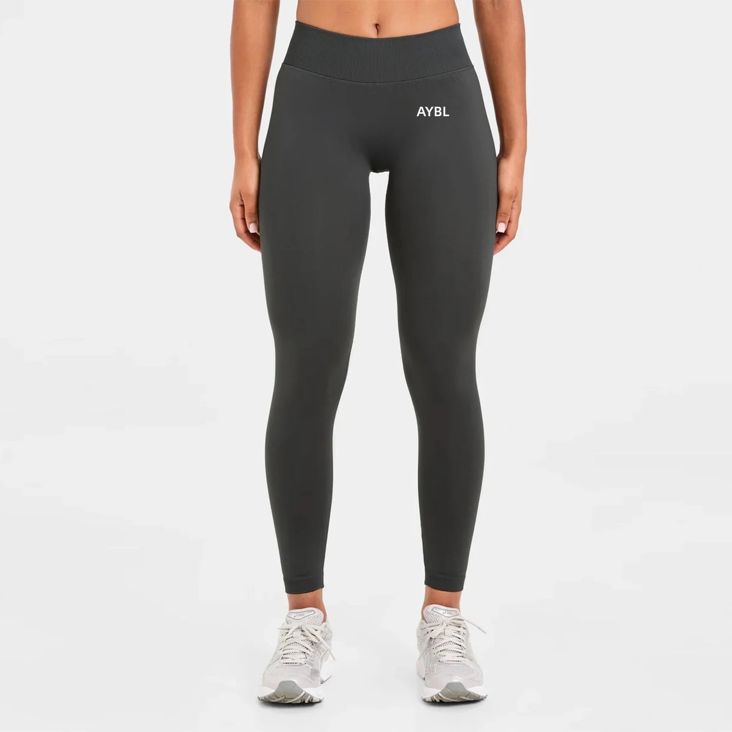 New Women‘s Low Ribbed Band Scrunch Bum Seamless Yoga Pants Gym Leggings Fitness Sweat Wicking Stretch Workout Tights