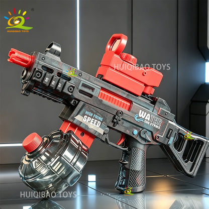 HUIQIBAO Automatic Electric UMP45 Submachine Water Gun Fights Summer Toy Water Outdoor Beach Swimming Pool Toys Adult Kids Gift