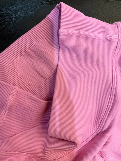 Vision Flares Women Seamless Crossover V-Shape Ribbed Waistband Flared Leg Pants Fitness Workout Gym Wide Leg Leggings