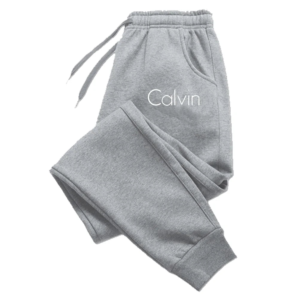 Casual Printed Sports Running Trousers Men Women Autumn Drawstring Long Pants Fitness Solid Sweatpants Unisex Gym Wear