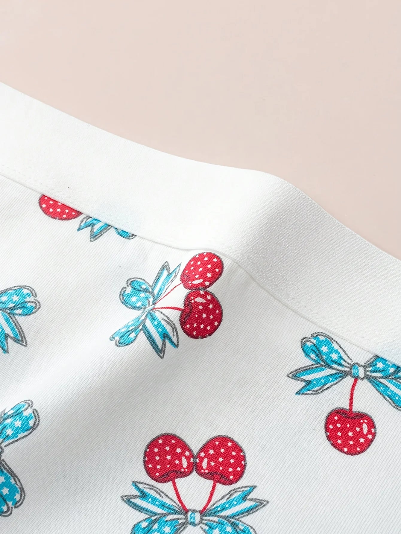 Random color 3 cute fruit pattern cherry print comfortable and breathable casual underwear for women, boxer pants