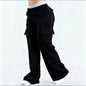 2026 Women‘s Wide Leg Cargo Pants  Elastic Waistband with Large Pockets Casual Fitness Sportswear Y2k Long Pants