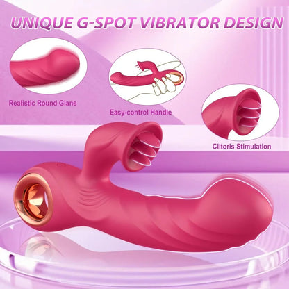 2 in1 G Spot Rabbit Vibrator for Women Nipple Clitoris Stimulator Dildo Massager Adults Masturbator Female Sex Toy for Adults 18