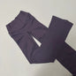 Vision Flares Women Seamless Crossover V-Shape Ribbed Waistband Flared Leg Pants Fitness Workout Gym Wide Leg Leggings